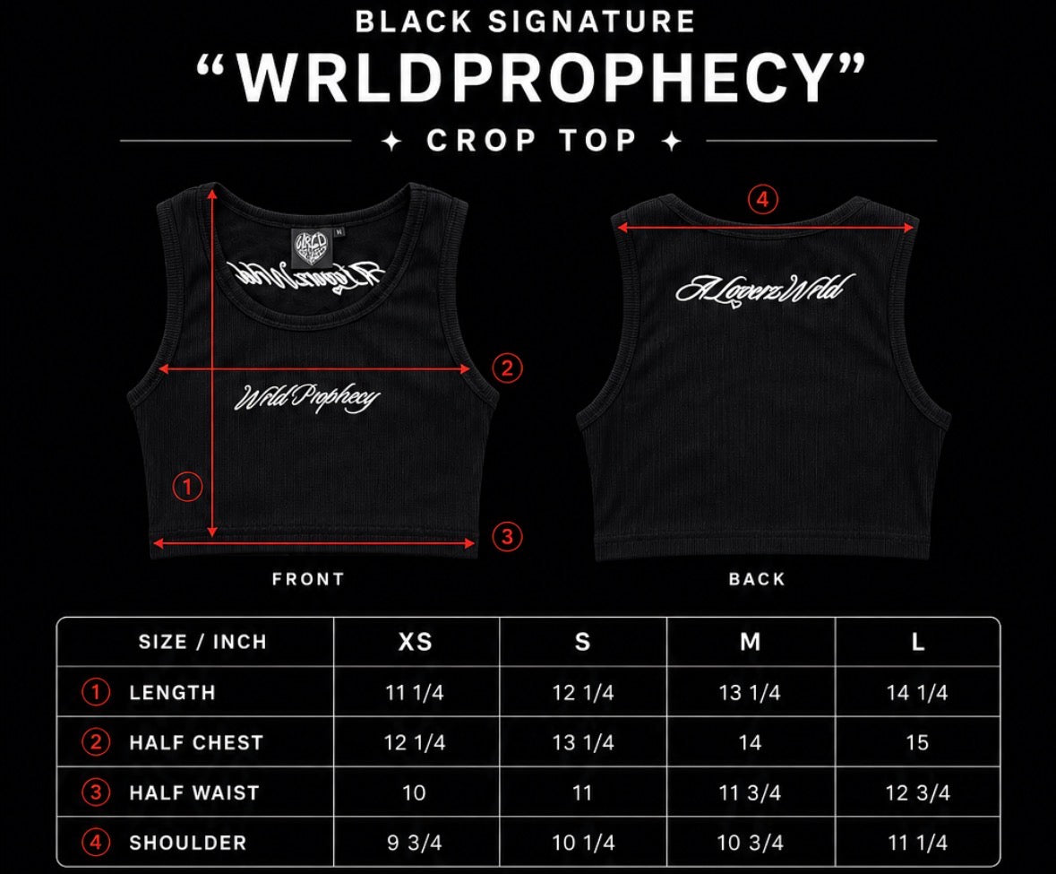 Pack Of 3 "Wrld Prophecy" Crop Tops