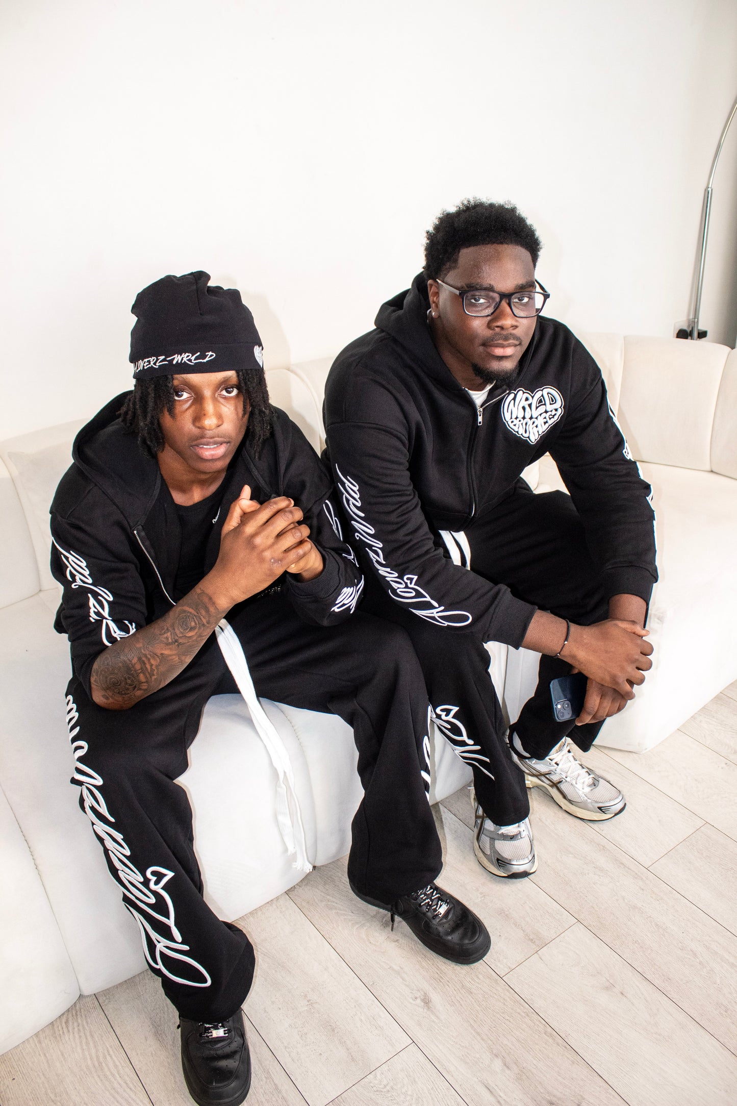 Signature "ALW" Black Zip Up Hoodie