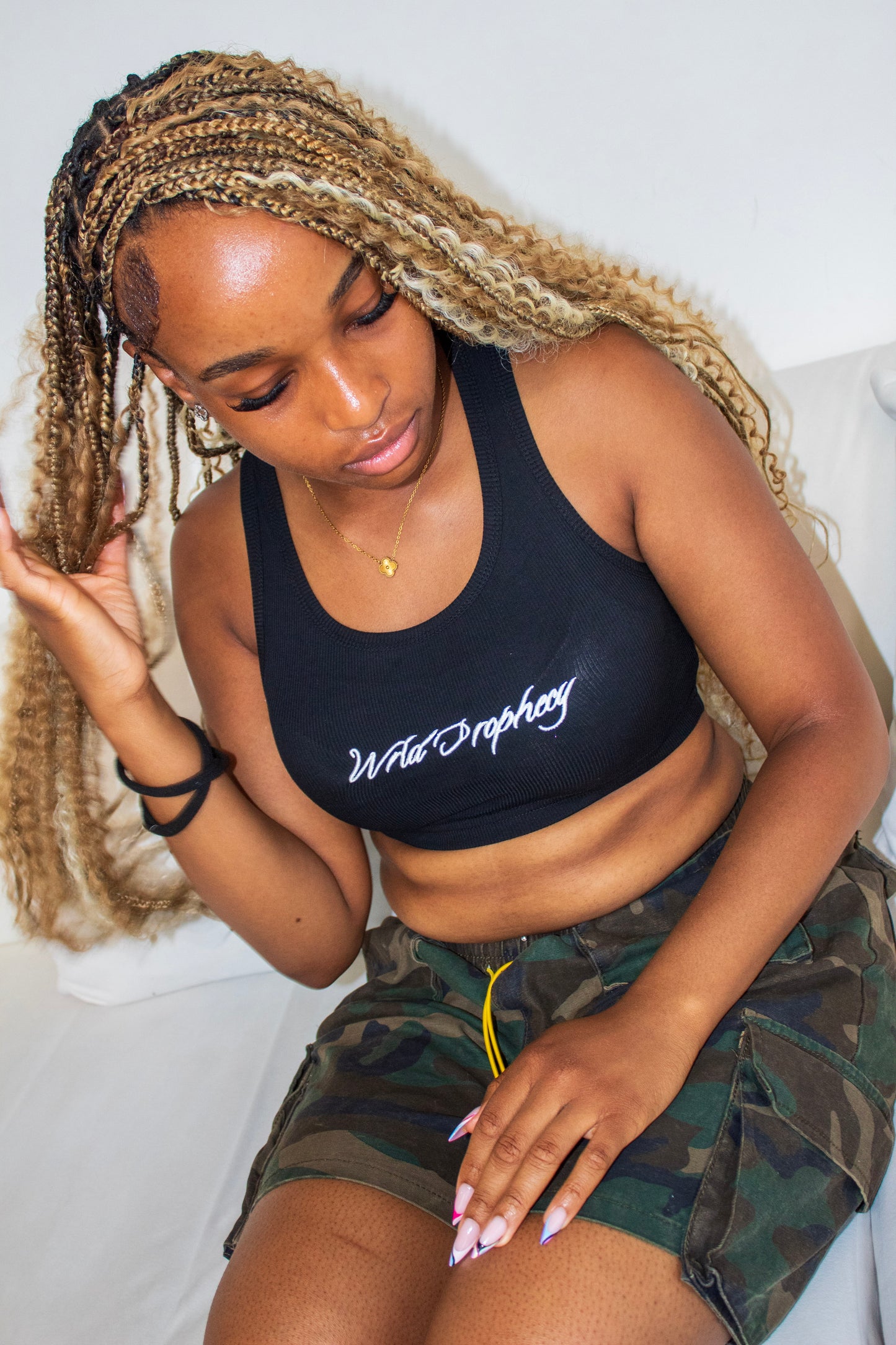 Black Signature "Wrld Prophecy" Crop Top