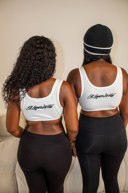 Signature "Wrld Prophecy" Crop Top - White