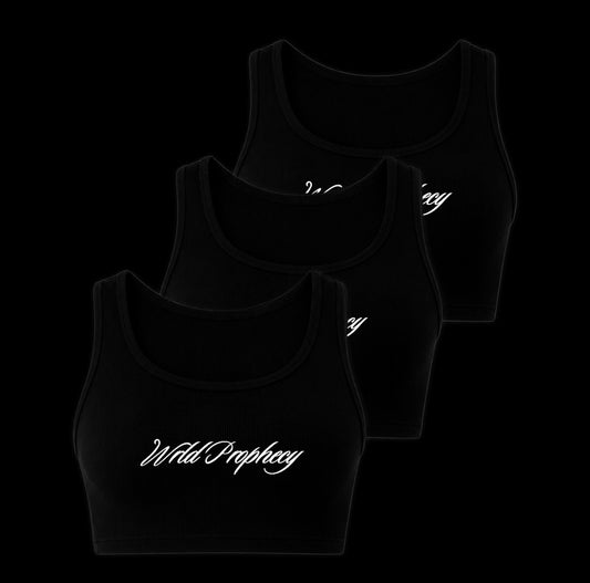 Pack Of 3 "Wrld Prophecy" Crop Tops