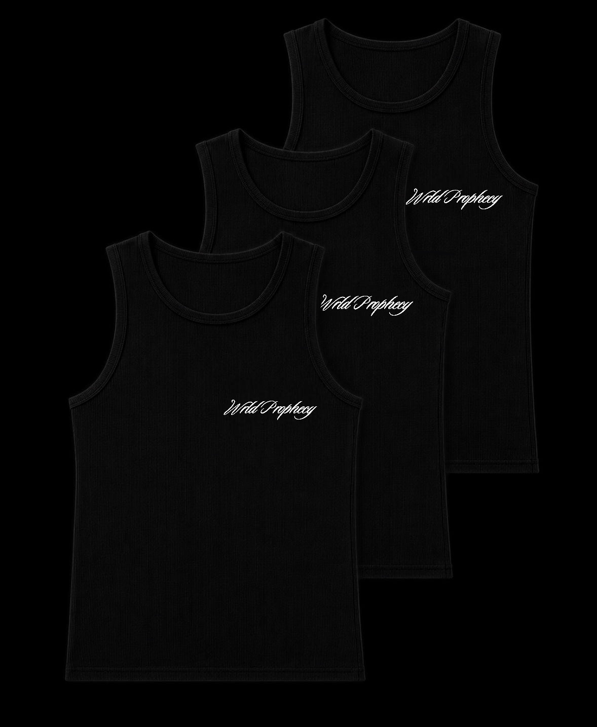 Pack Of 3 “Wrld Prophecy” Tank Tops