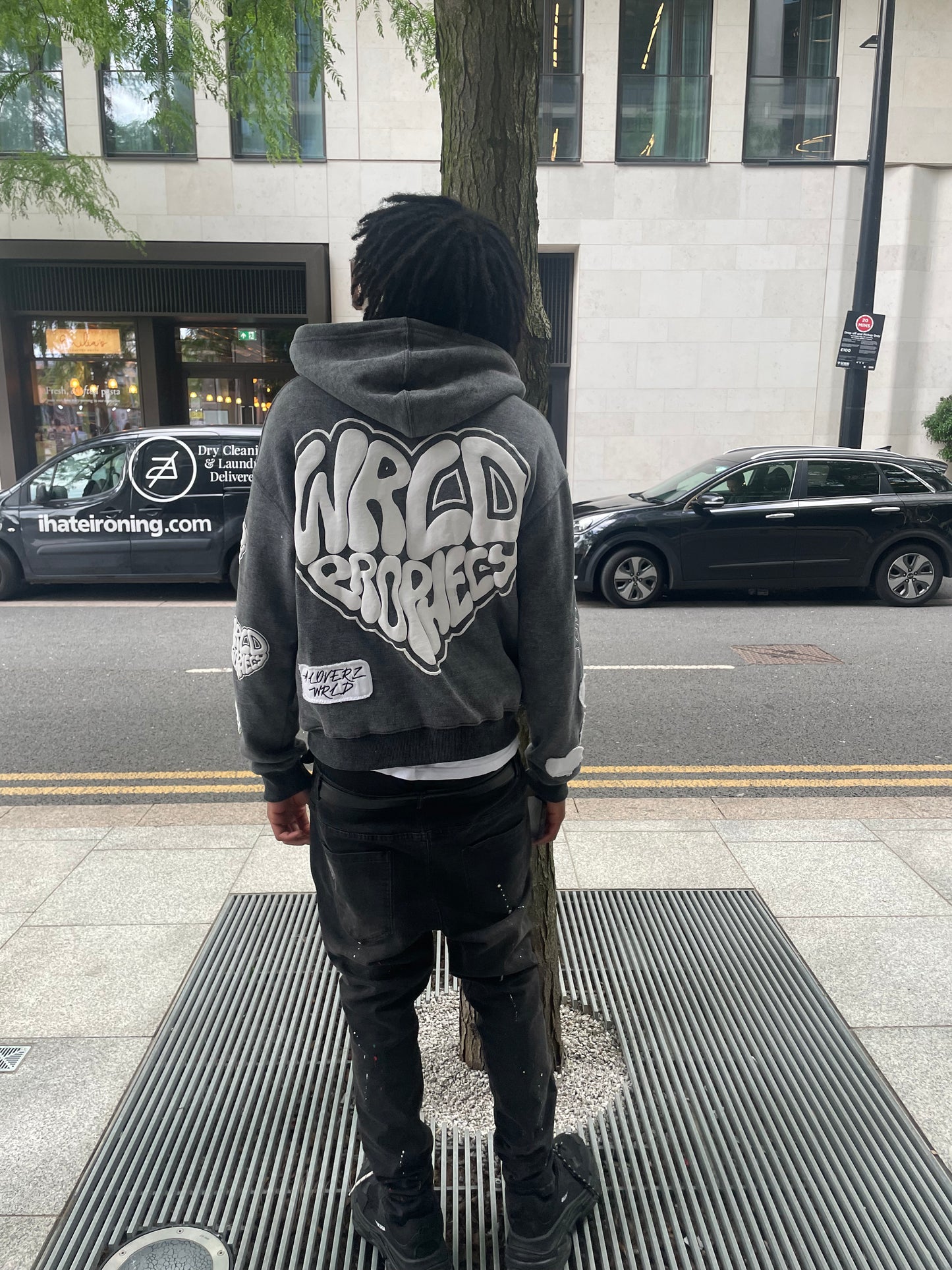 Acid Wash Zip Up Hoodie V1