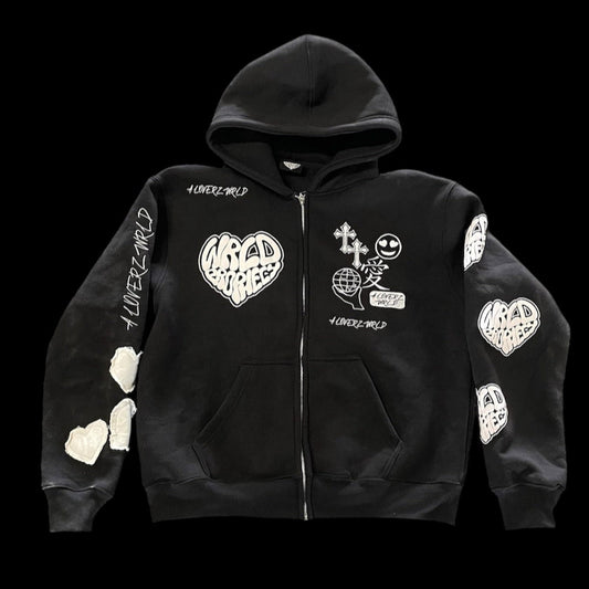 Black Zip Up Hoodie